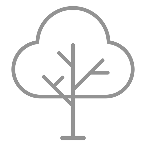Baum Symbol Strich PNG-Design