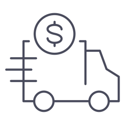 LKW mit Geldsymbol PNG-Design