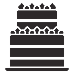 Black layered cake - Transparent PNG & SVG vector file