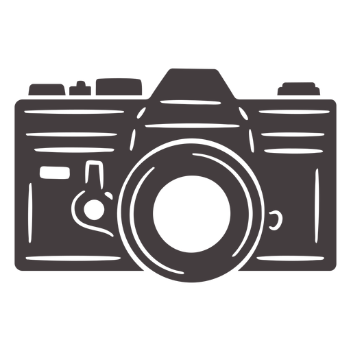 Vintage analoge Kamera schwarzes Symbol PNG-Design