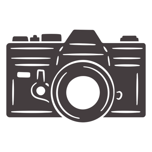 Vintage analogue camera black icon PNG Design