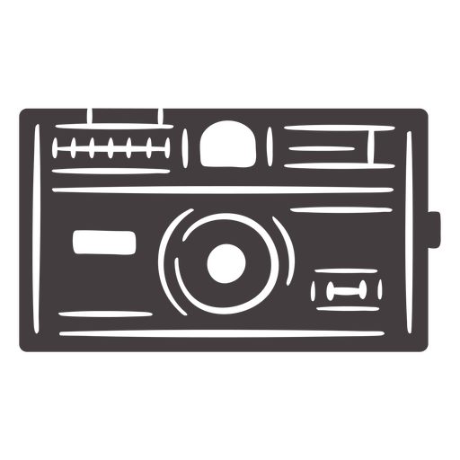 Vintage camera black icon PNG Design