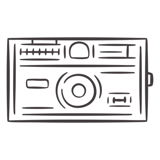 Vintage camera stroke icon PNG Design