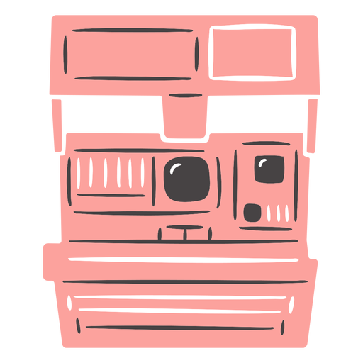 Vintage Polaroidkamera handgezeichnete Farbe PNG-Design