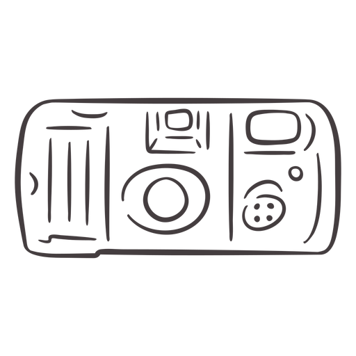 Vintage Fotokamera Strichsymbol PNG-Design
