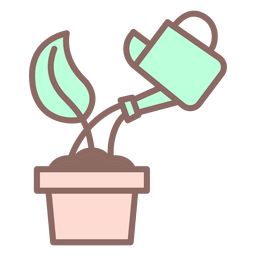 Icono de brote de riego Diseño PNG