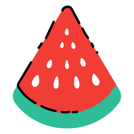 Wassermelonenscheibe flach PNG-Design
