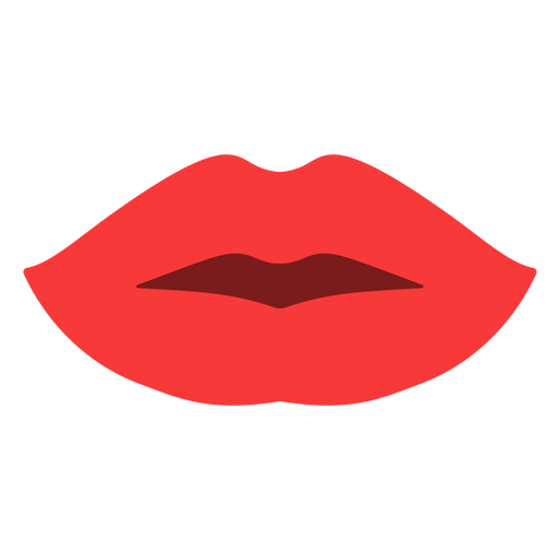Woman lips flat PNG Design