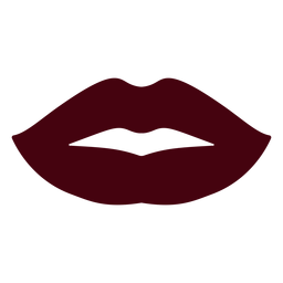 Silueta de labios de mujer Diseño PNG