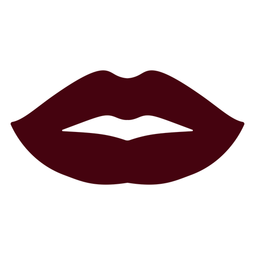 Silueta de labios de mujer Diseño PNG