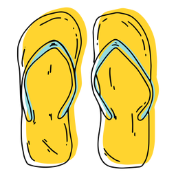 Chancletas amarillas trazo Chancletas amarillas trazo