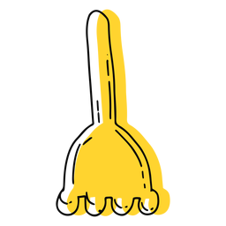 Gelber Sandharkenhub PNG-Design