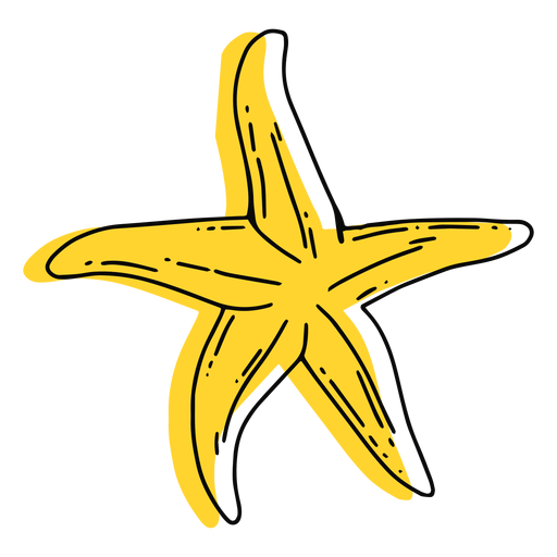 Download Yellow starfish stroke - Transparent PNG & SVG vector file