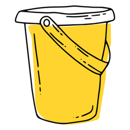 Golpe de cubo amarillo Diseño PNG