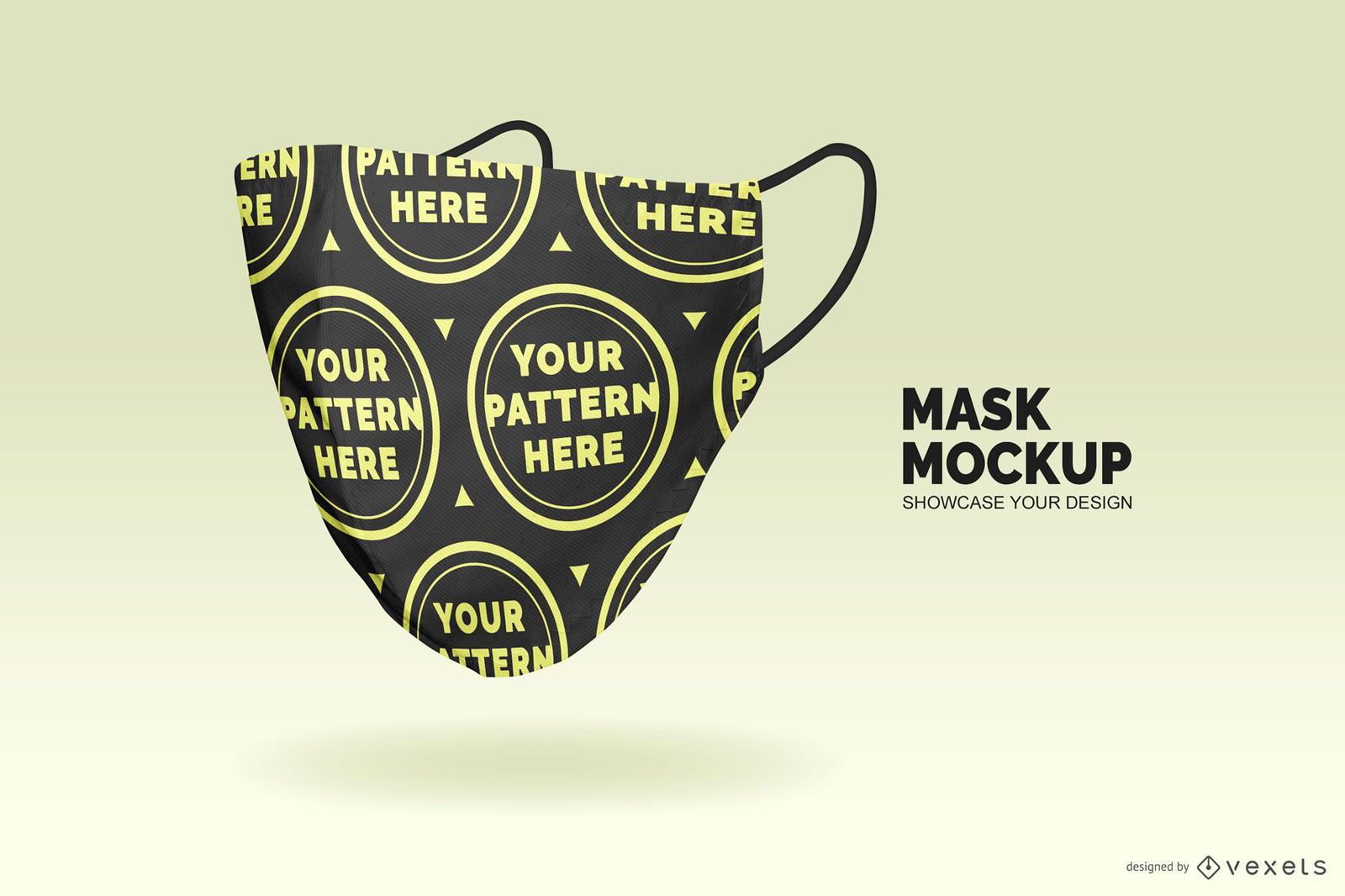 Face mask mockup design