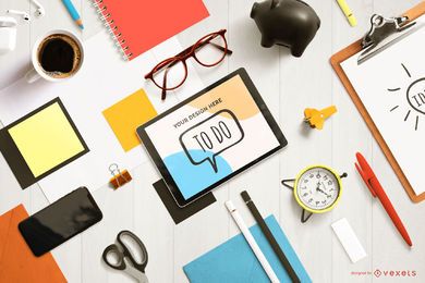 Creative Tablet Composition Mockup Creative Tablet Composition Mockup