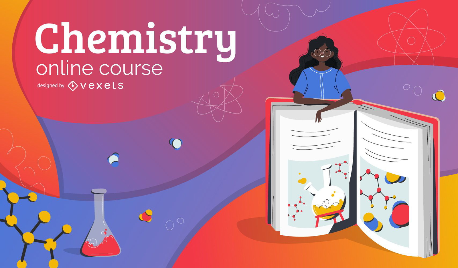 Capa de educação on-line de química