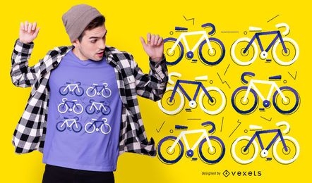Design de camiseta plana de bicicleta