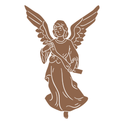 Silhueta do personagem anjo da natividade Desenho PNG