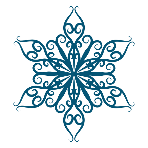 Elemento de copo de nieve de arte Diseño PNG