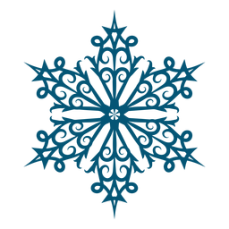 Artistic swirl snowflake element Transparent PNG