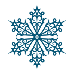 Elemento de redemoinho artístico de floco de neve Desenho PNG