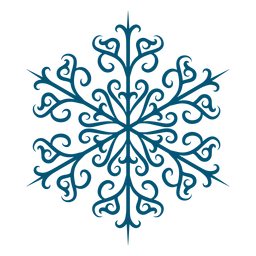 Artistic swirl snowflake icon