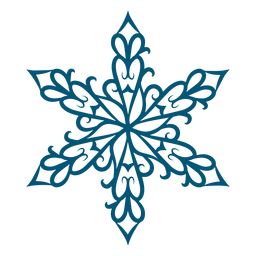Elemento de floco de neve de redemoinhos artísticos Desenho PNG