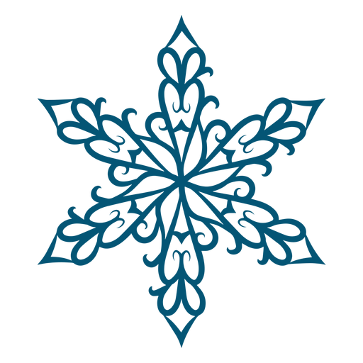 Artistic swirls snowflake element - Transparent PNG & SVG ...