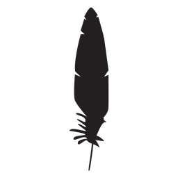 Vogelfeder Silhouette PNG-Design