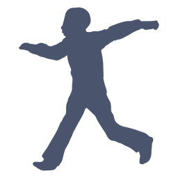 Silhueta de pose de menino boliche Desenho PNG
