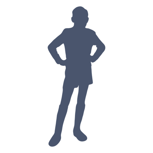 Boy hands on hips silhouette PNG Design