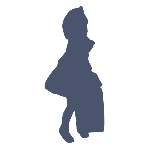 Boy with suitcase silhouette PNG Design