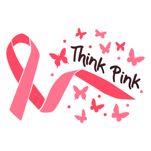 Pink ribbon PNG Designs for T Shirt & Merch