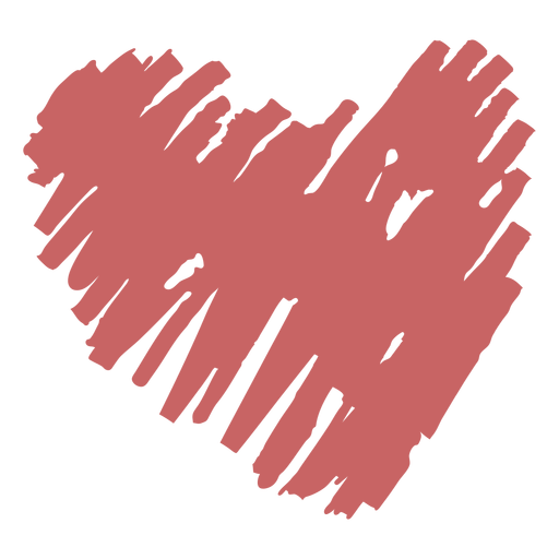 Download Brushed scribble heart element - Transparent PNG & SVG ...