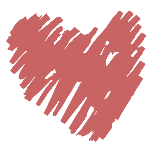 Brushed scribble heart element - Transparent PNG & SVG vector file