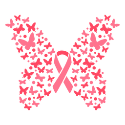 Butterflies breast cancer ribbon PNG Design Transparent PNG
