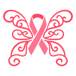 Butterfly wings awareness ribbon PNG Design Transparent PNG