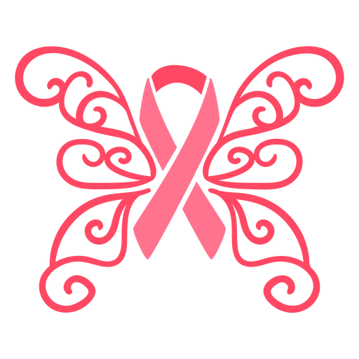 Butterfly wings awareness ribbon PNG Design