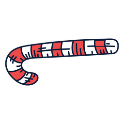 Dibujos animados de bastón de caramelo Diseño PNG