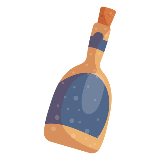 Champagne bottle element PNG Design