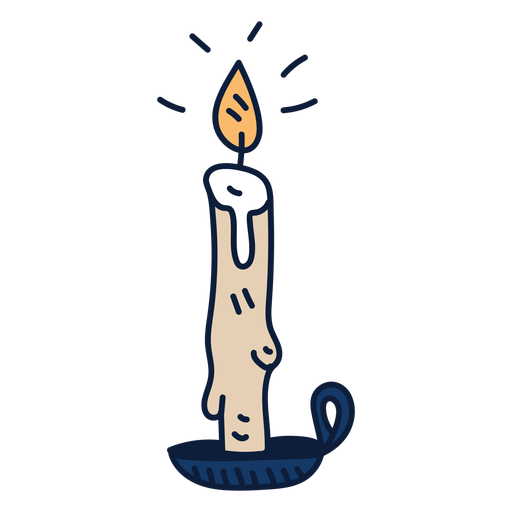 Dibujos animados de velas de navidad Diseño PNG