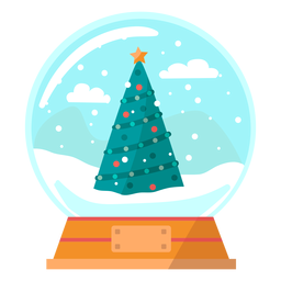 Globo de neve da árvore de natal Desenho PNG