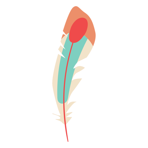 Colored feather element PNG Design