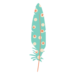Elemento de plumas de puntos coloridos Diseño PNG