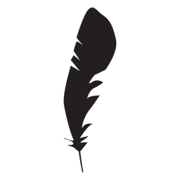 Silueta de plumas curvas Diseño PNG