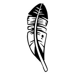 Dark bird feather silhouette PNG Design
