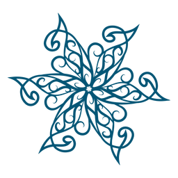 Elemento decorativo de copo de nieve Transparent PNG