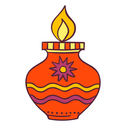 Diwali leichte Dekoration PNG-Design