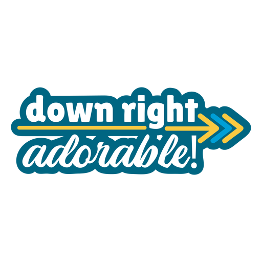 Down right adorable support badge PNG Design